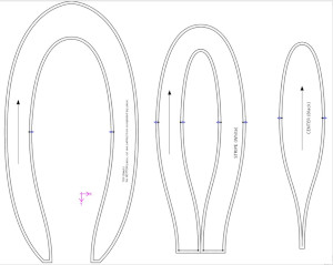 Sewing pattern layout